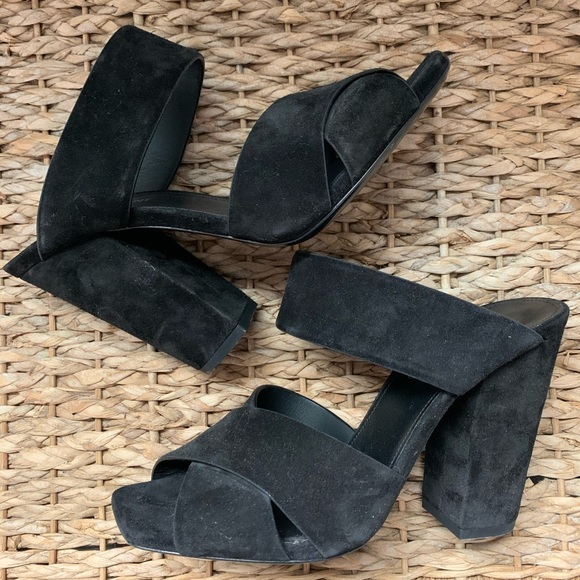 NWT Saint Laurent Jodie Suede Block Heels size 38 - Picture 6 of 7